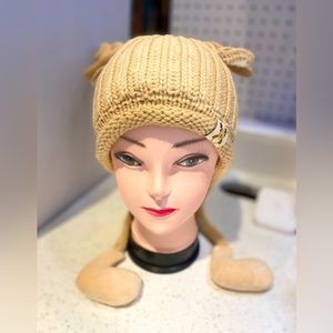 J & C Winter Warm Hat, Cute Reindeer Antlers Knitted Hat